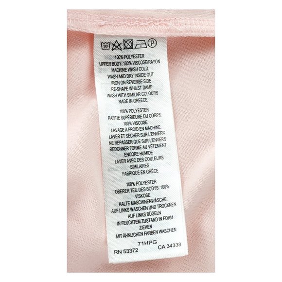 FRENCH CONNECTION Adanna NWT Pleat Lace Jersey Dress Pink Opal - Picture 6 of 6